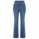 Vintage Washed High Waist Straight Leg Jeans