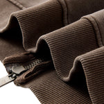 Vintage Relaxed Drop‑Shoulder Zip‑Up Hoodie