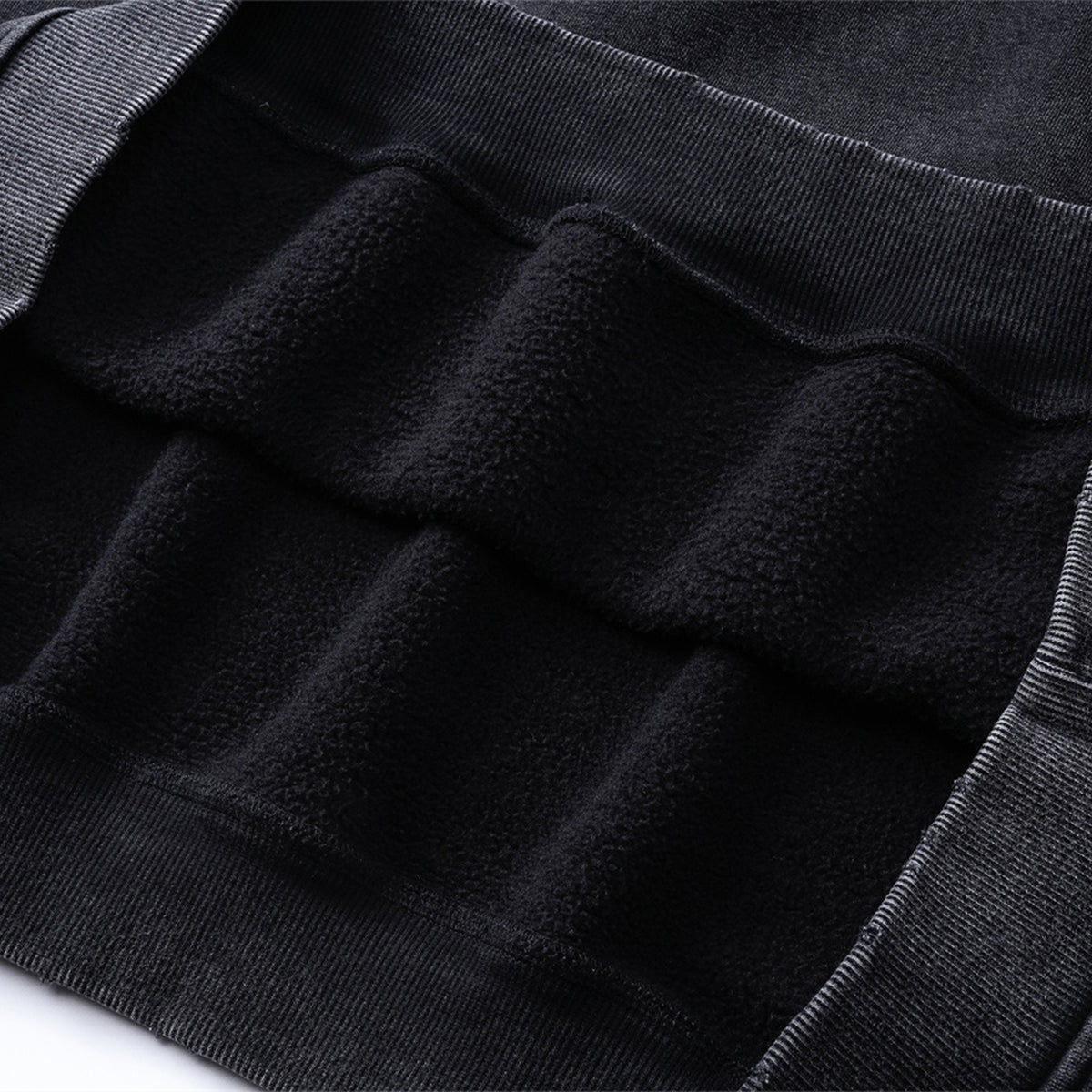 Front Pocket Button Detail Oversized Washed Hoodie