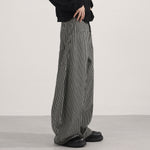 High Waisted Striped Wide Leg Casual Pants