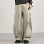 Curved Seam Cargo Loose Fit Pants