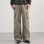 Relaxed Fit Tactical Cargo Zipper Pants