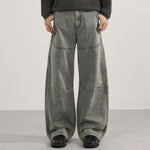 Wide Leg High Waist Distressed Denim Jeans