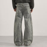 Wide Leg High Waist Distressed Denim Jeans