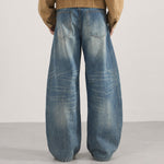 Curved Blade Wide Leg High Waist Vintage Jeans