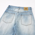 Oversized Pocket Distressed Wide Leg Vintage Jeans