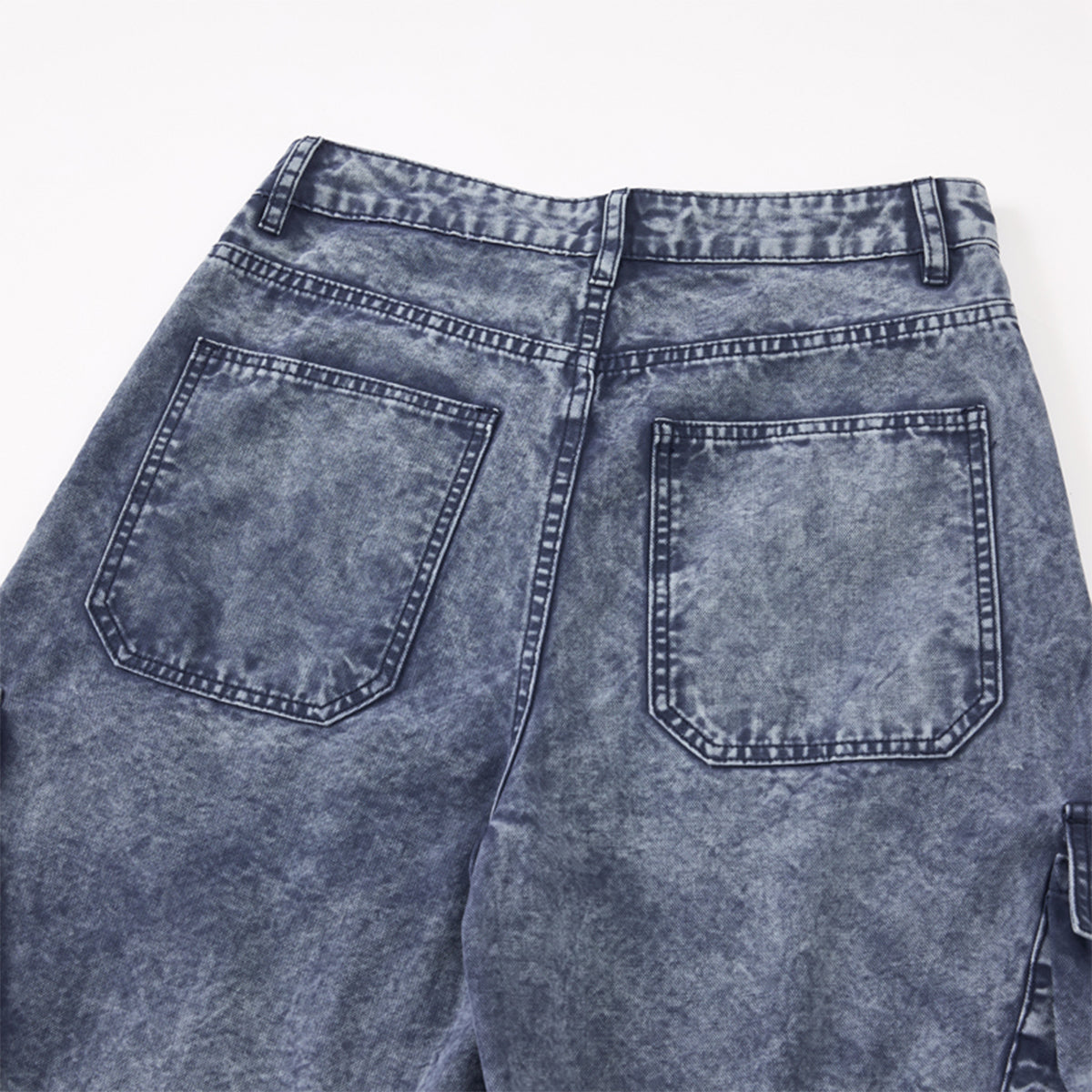 Distressed Wide Leg Cargo Pants