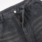Cargo Wide Leg Distressed Wash Denim Jeans