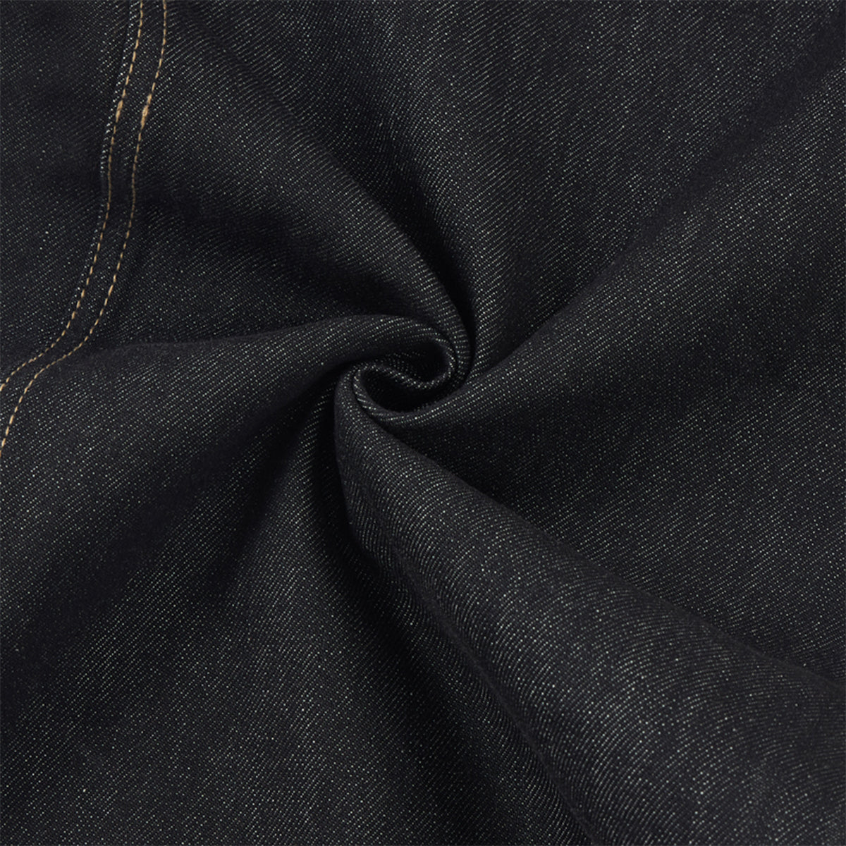 Contrast Stitching Wide Leg Dark Wash Denim Jeans