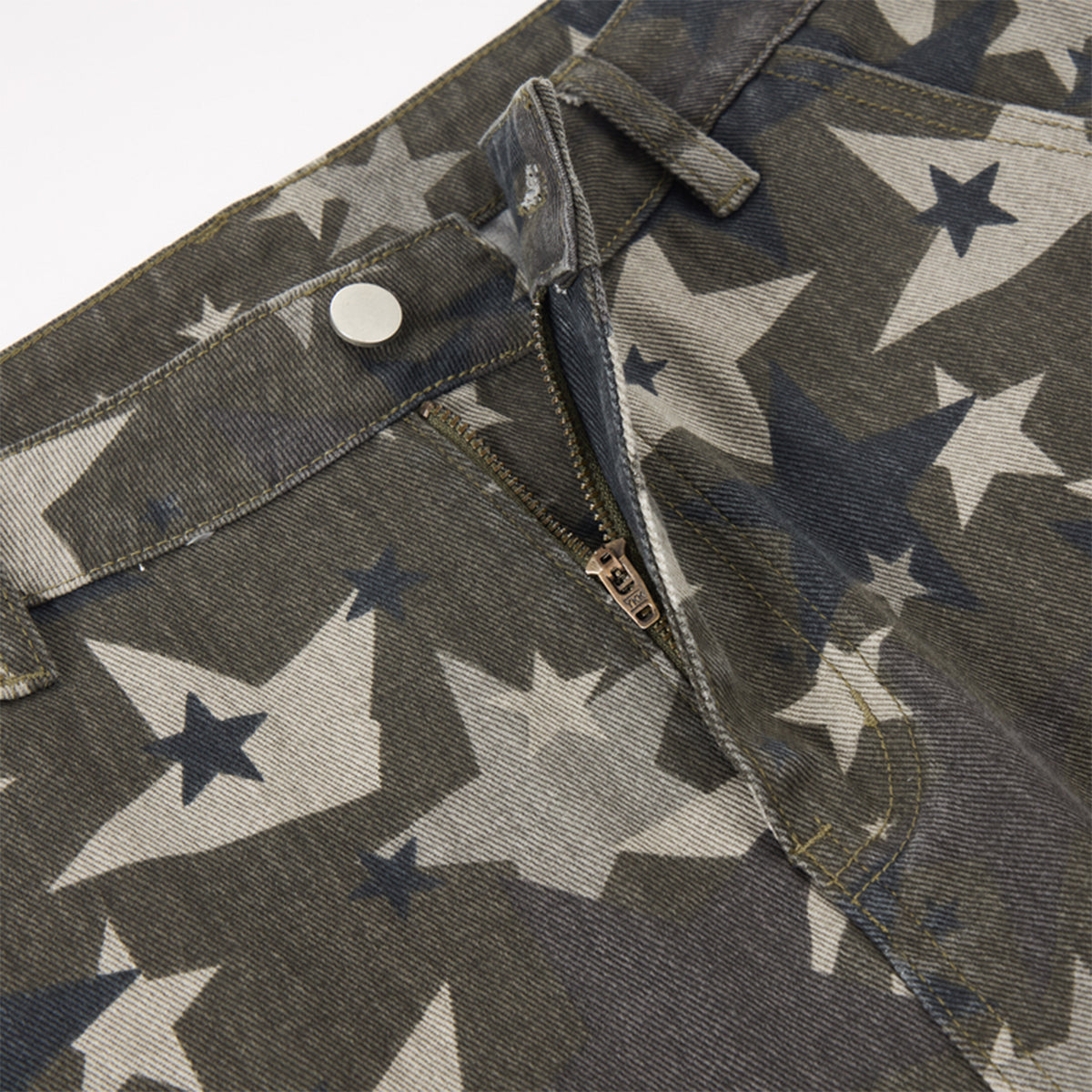 Star Print Oversized Cargo Pants