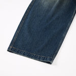 High Waist Pleated Wide Leg Vintage Wash Jeans