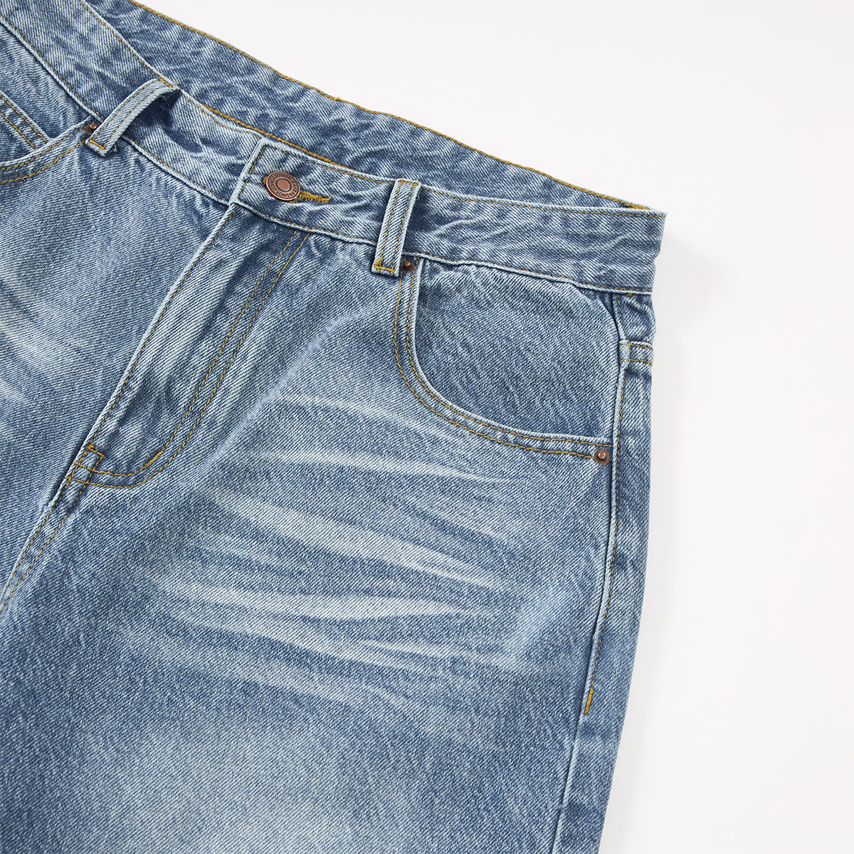 Comfort Fit Light Blue Wide Leg Everyday Jeans