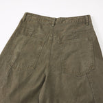 Curved Blade Wide Leg Patchwork Casual Pants