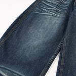 Grunge Dark Wash High Waist Wide Leg Jeans