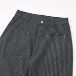 Tailored High Waist Wide Leg Striped Pants