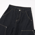Black Cargo High Waist Wide Leg Jeans
