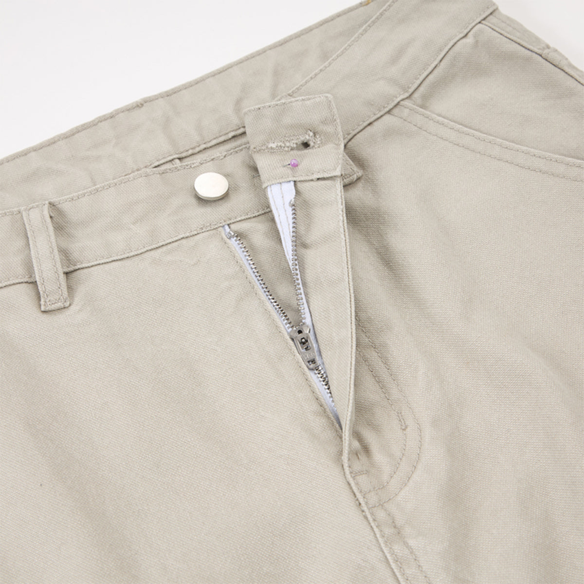 Curved Seam Cargo Loose Fit Pants