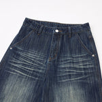 Vintage Wash High Waist Loose Wide Leg Jeans