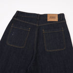 Wide Leg Contrast Stripe Denim Jeans