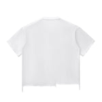 Distressed Oversized Raw Hem Tee