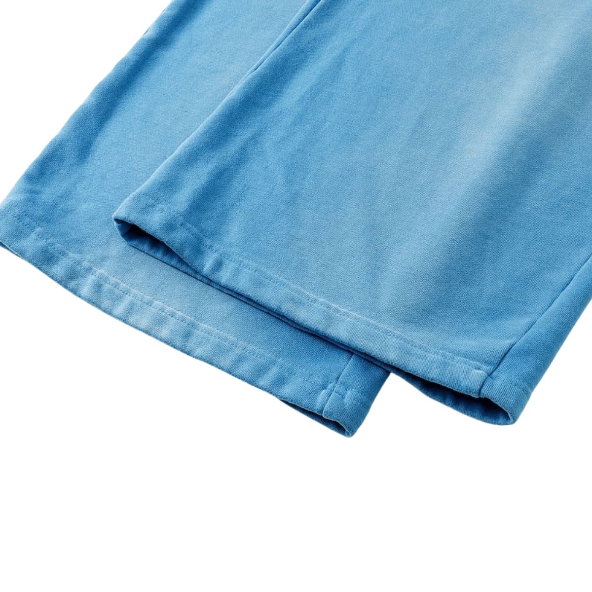 Monkey Wash Ripped Distressed Curved Wide Leg Cotton Sweatpants