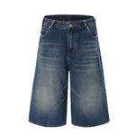 Y2K Loose Fit Wide Leg Denim Shorts