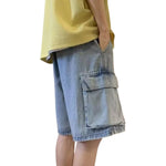 Men’s Baggy Ripped Cargo Denim Jorts