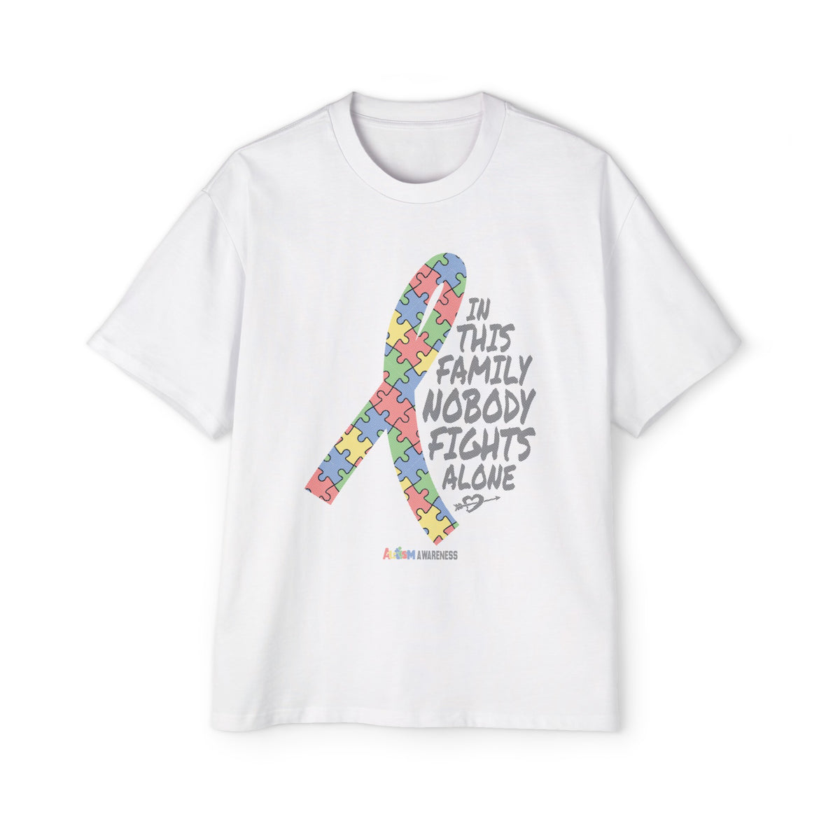 IN THIS FAMILY NOBODY FIGHTS Graphic Tee-INNBLAC Fashion Apparel