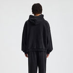 Vintage Washed Oversized Zip Up Distressed Hoodie