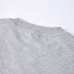 Oversized Minimal Tee Raw Edge Contrast Stitching