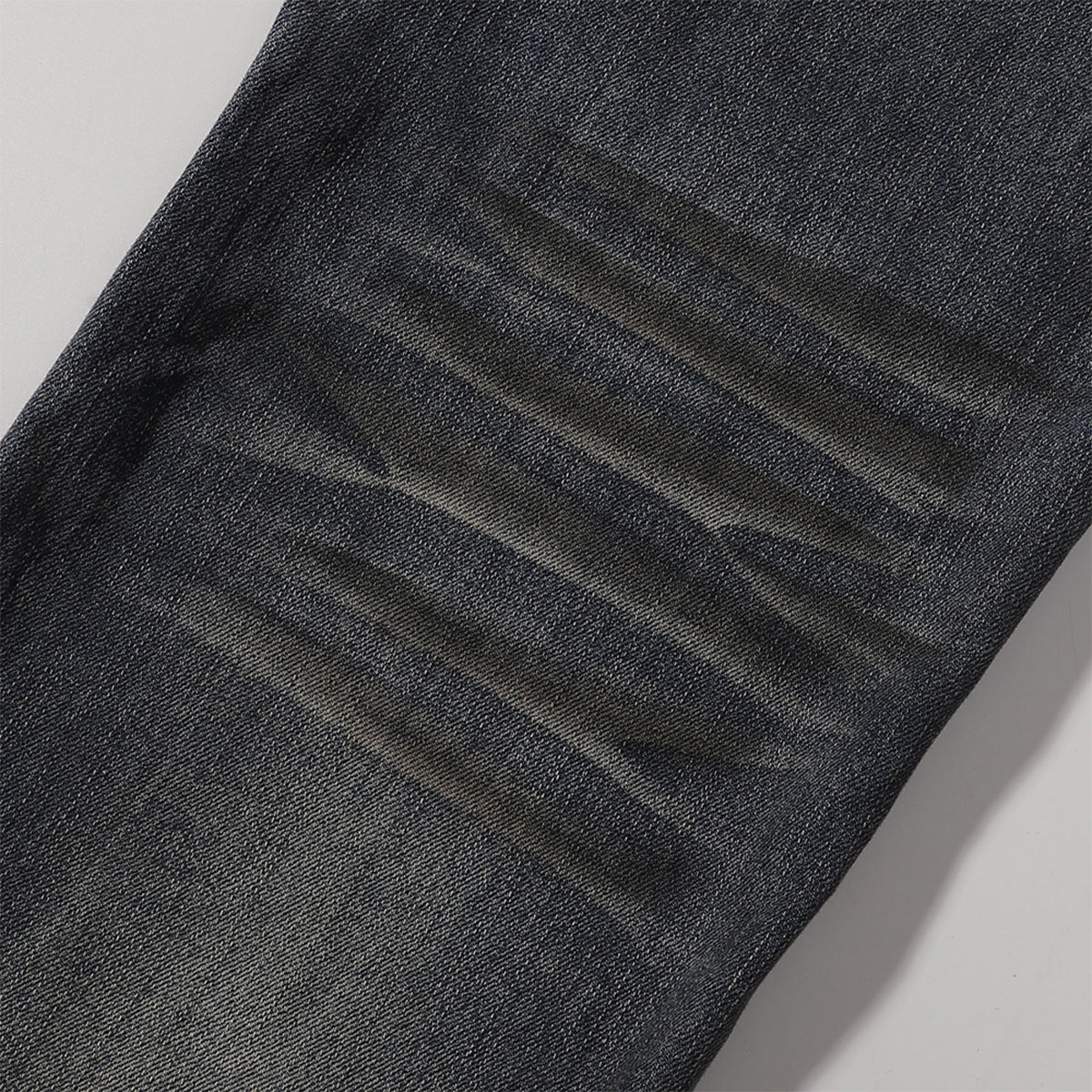 Distressed Dark Denim Vintage Wash Flared Jeans