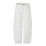 Curved Wide Leg High Waist Clean Stitch Workwear Pants