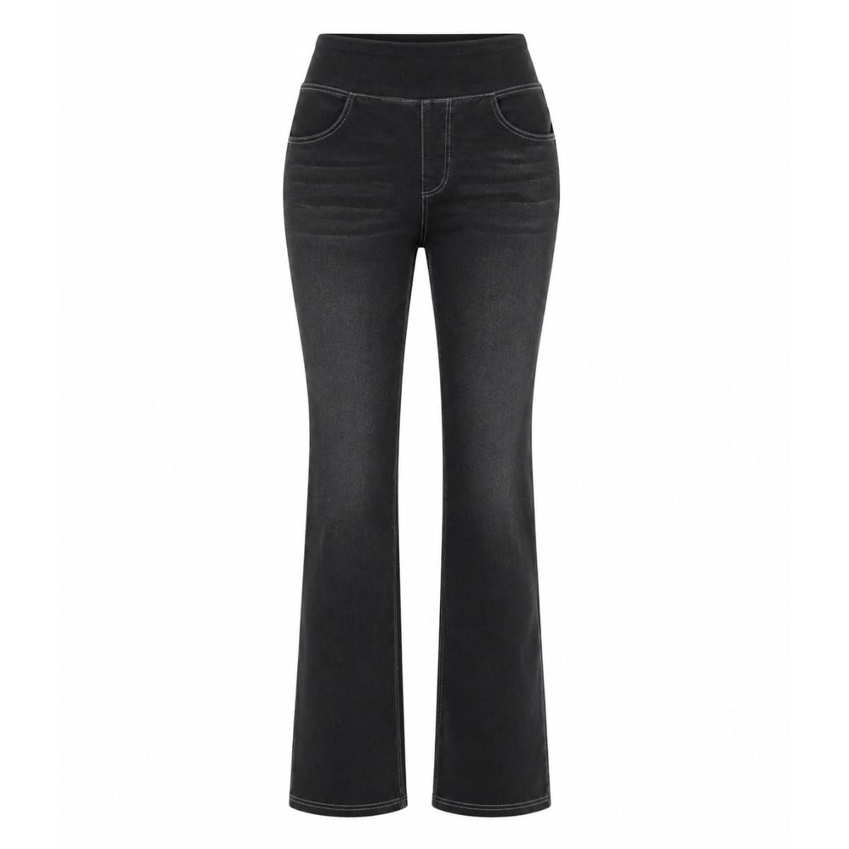 Vintage Washed High Waist Straight Leg Jeans