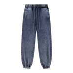 Washed Baggy Knit Denim Joggers