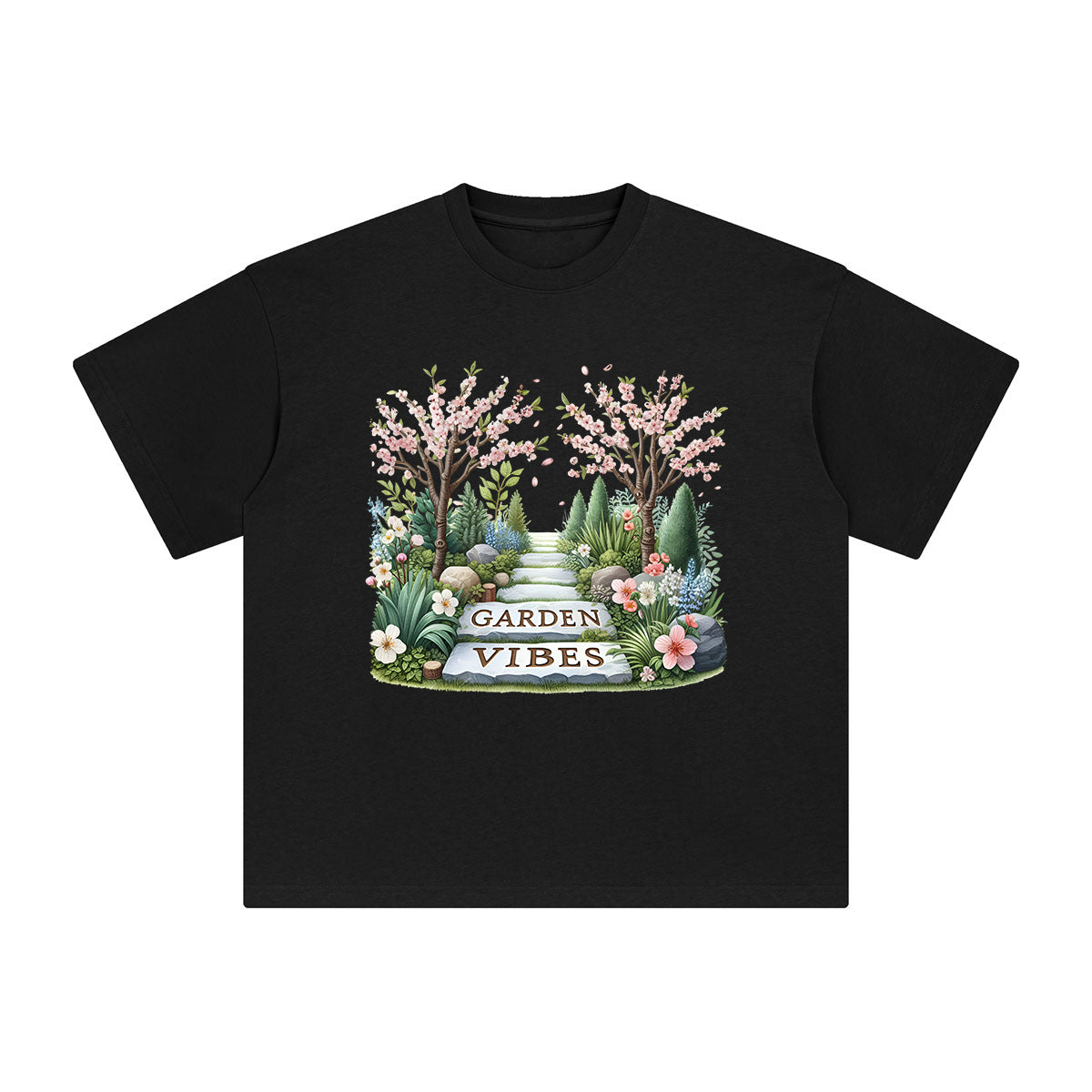 Garden Vibes Graphic Tee-INNBLAC Fashion Apparel