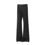 Vintage Black Zip Hem Slim Flare Jeans