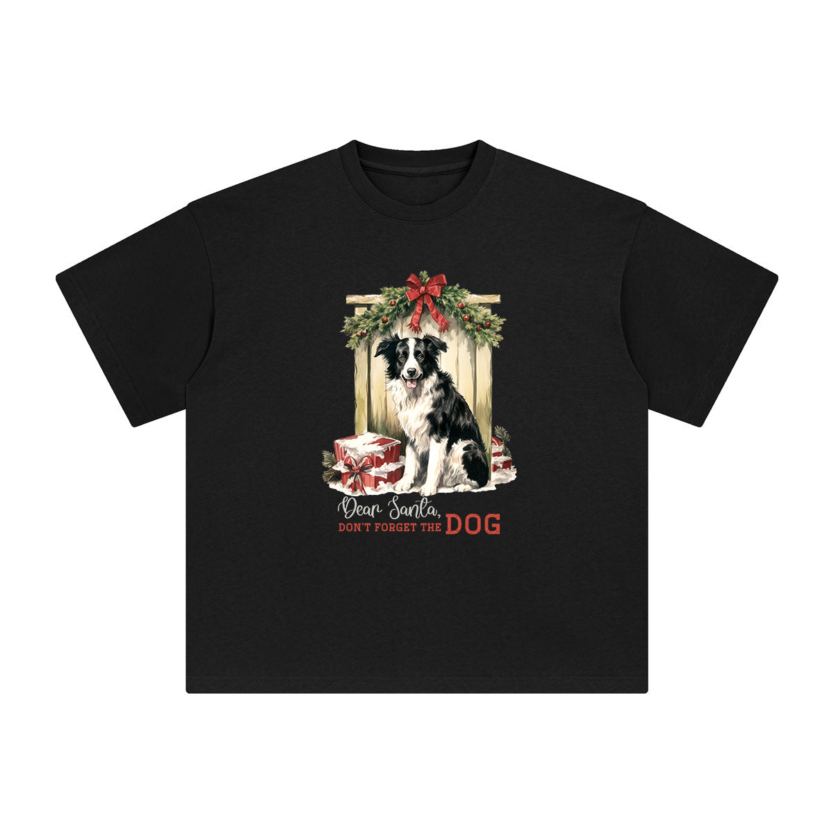 Christmas Dog Graphic Tee-INNBLAC Fashion Apparel