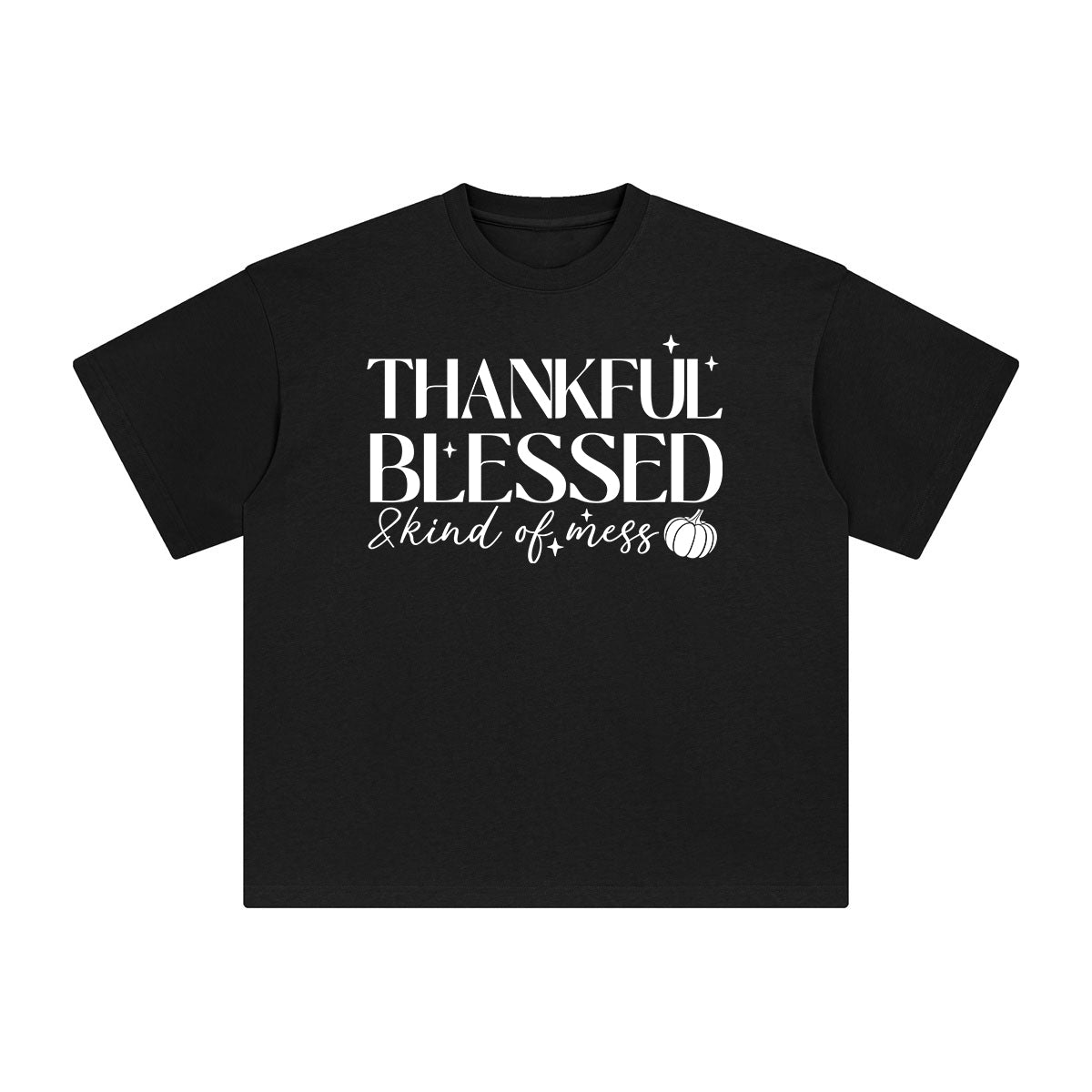 Thankful Blessed & Kind Of Mess Graphic Tee-INNBLAC Fashion Apparel