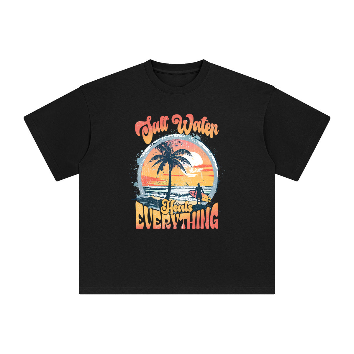 Salt Water Heals Everyhting Graphic Tee-INNBLAC Fashion Apparel