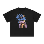 Flower Abstract Graphic Tee-INNBLAC Fashion Apparel