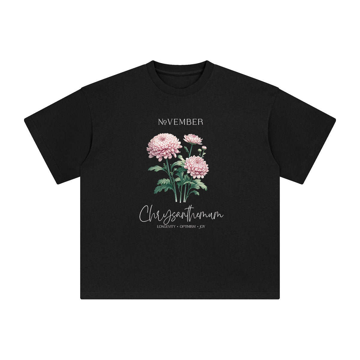 Chrysanthemum Graphic Tee-INNBLAC Fashion Apparel