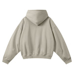 Vintage Fleece‑Lined Oversized Curved Sleeve Hoodie