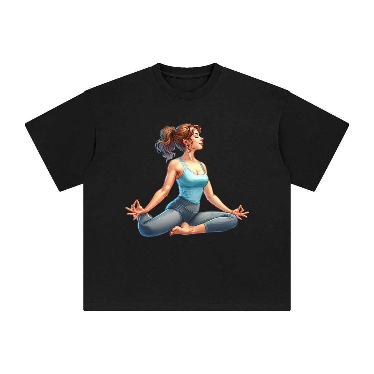 Yoga Mom Comic Graphic Tee-INNBLAC Fashion Apparel