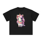 Pastel Christmas Baby Unicorn Graphic Tee-INNBLAC Fashion Apparel