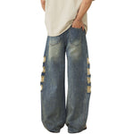 Smoke Rise Vintage Ripped Barrel-Leg Jeans