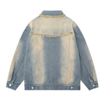 Vintage Frayed Designer Denim Jacket