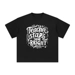 Teacher Stars Shine Bright Graphic Tee-INNBLAC Fashion Apparel