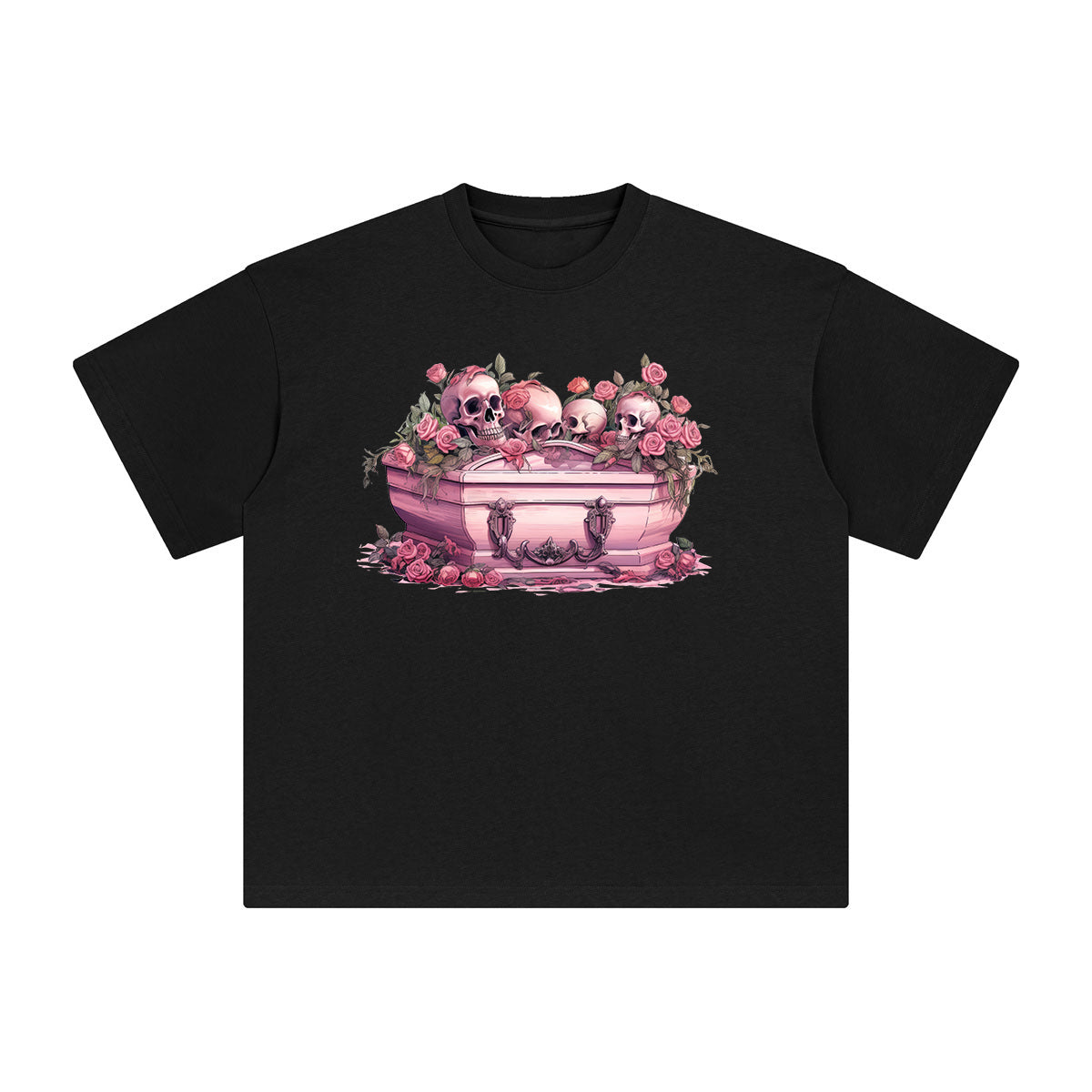 Pink Coffin Graphic Tee-INNBLAC Fashion Apparel