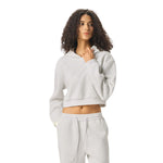 Women's Solid Color Relaxed Cropped Hoodie