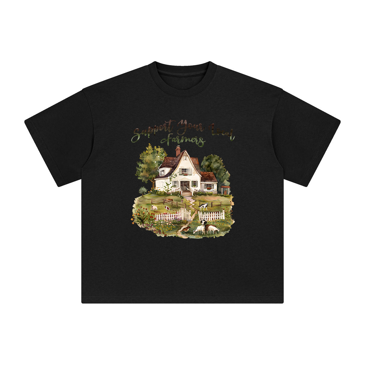 Support Your Local Farmers Graphic Tee-INNBLAC Fashion Apparel